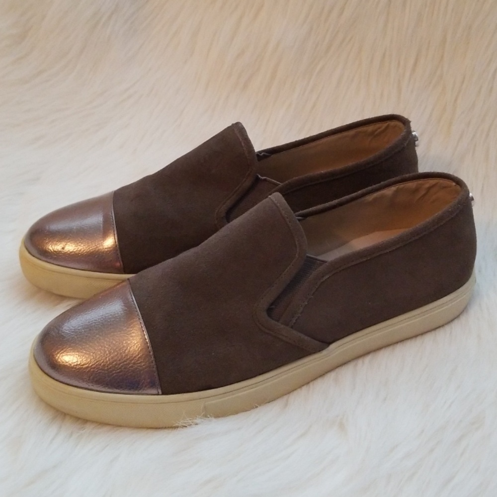 Steve Madden slip-ons bronze-y taupe